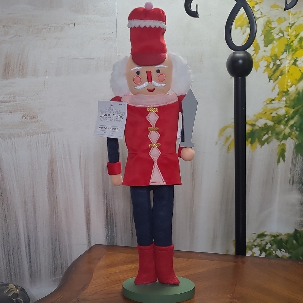 New with tags! Wondershop Red and Blue Nutcracker Soldier Plush Figurine